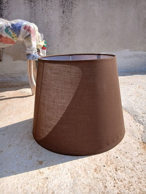 Brown lampshade for floor and table lamps, 30x40 cm