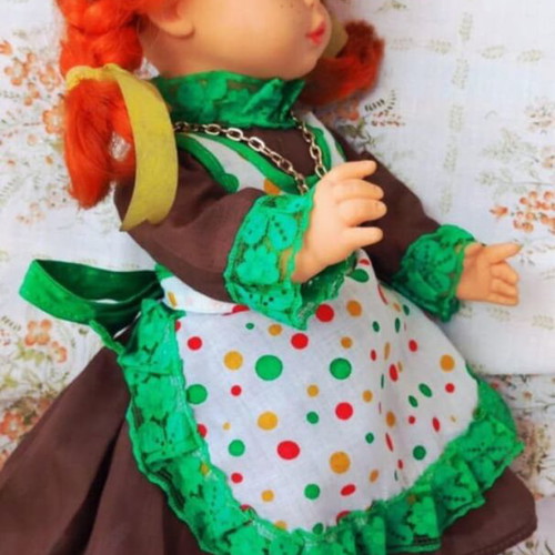 Vintage Pippi Longstocking Doll El Greco 38cm like new 80s