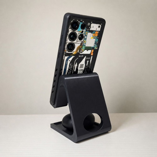 3D Phone Stand with Earphone Holder like new