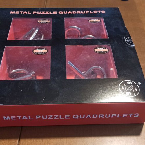 Metal puzzles used, set of 4 pieces