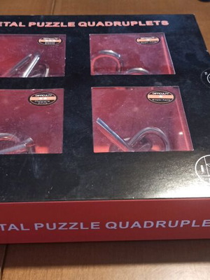 Metal puzzles used, set of 4 pieces