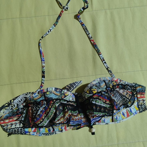 Swimsuit top used, multicolor by Actius, size M