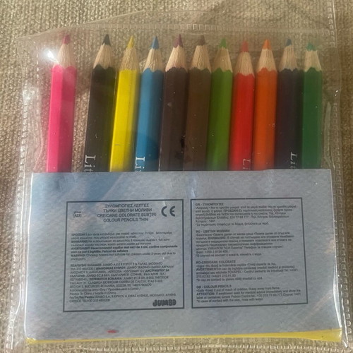 Mini coloured pencils new, set of 12 pieces