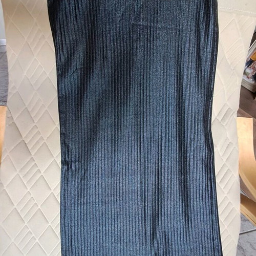 Midi pencil dress Zara elastic leather like new, black with open back