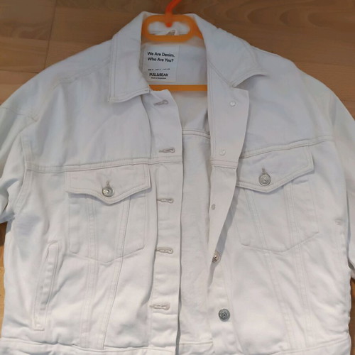 Denim jacket Pull & Bear like new, white, size S