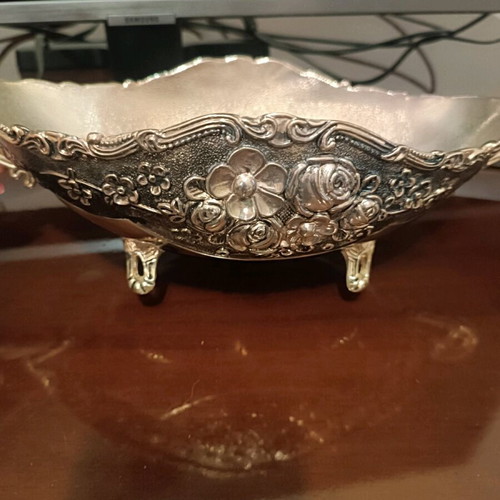 Silver-plated decorations used, set of 5 pieces