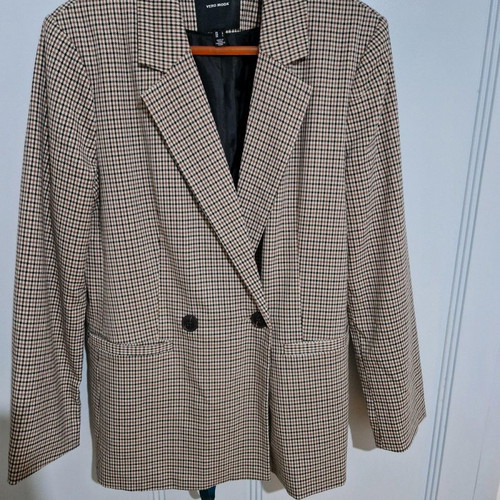 Vero Moda checked jacket new, brown, size L