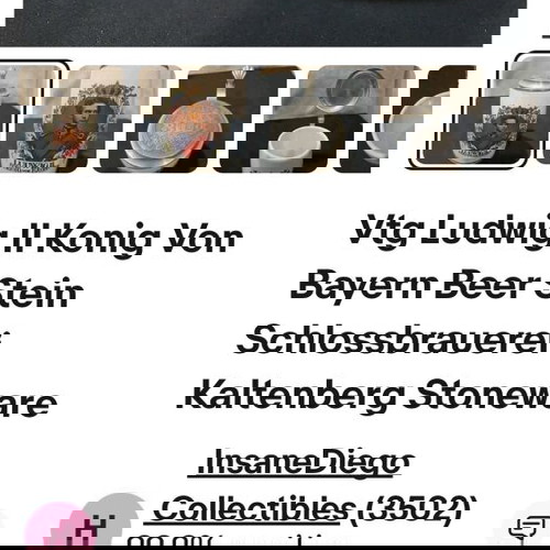 Ludwig II Konig Von Bayern каменен бирен халбa нов