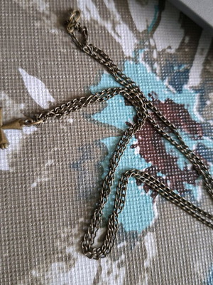 Necklace with Cross Pendant used, brass or copper