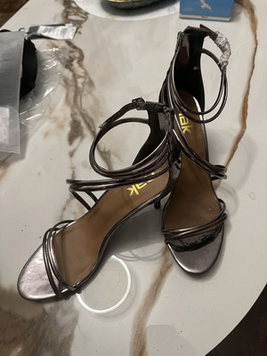 Nak platform sandals like new, size 40, black and silver