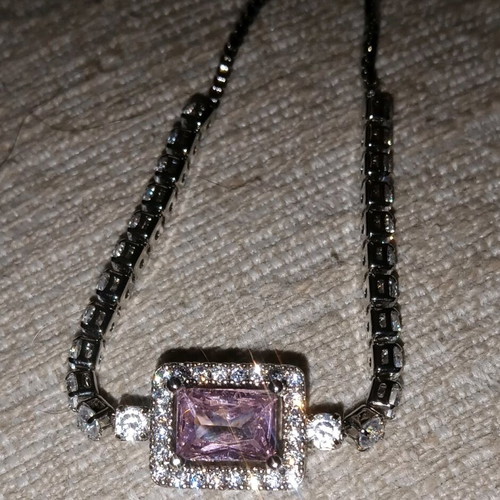 Bracelet with sparkling zirconia and adjustable size