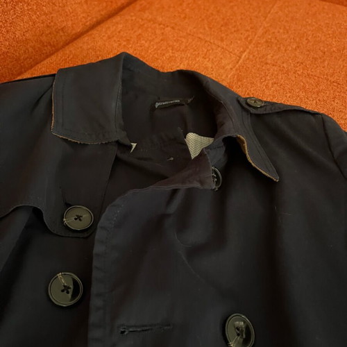 Stradivarius women's navy trench coat size S like new