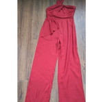 Mango red one-shoulder jumpsuit, size S