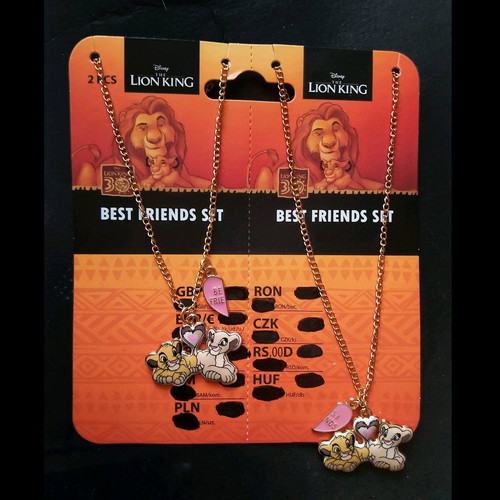 Disney The Lion King Best Friends necklace set new (2 pieces)