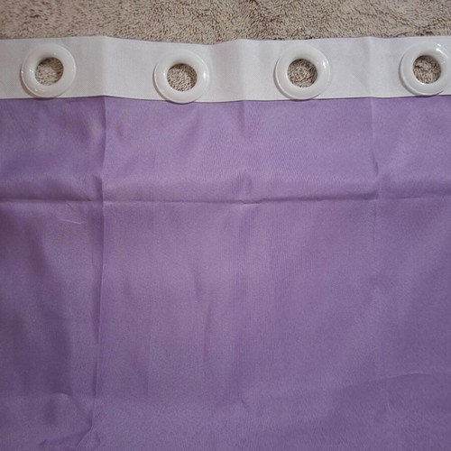 Purple curtains new, set of 2 with rings, polyester
