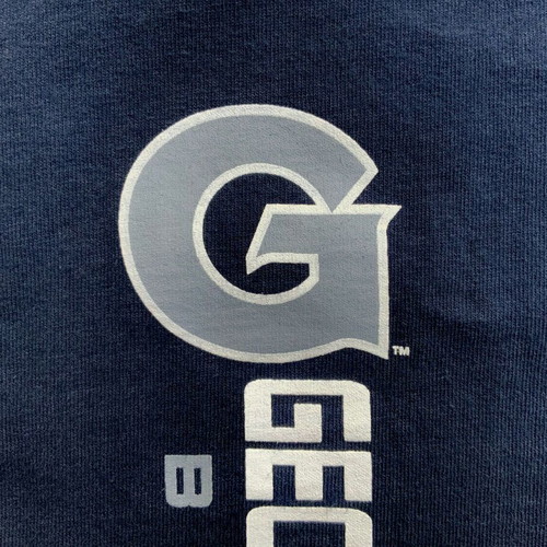 Champion men's Georgetown Hoyas Basketball T-Shirt blue like new, size S