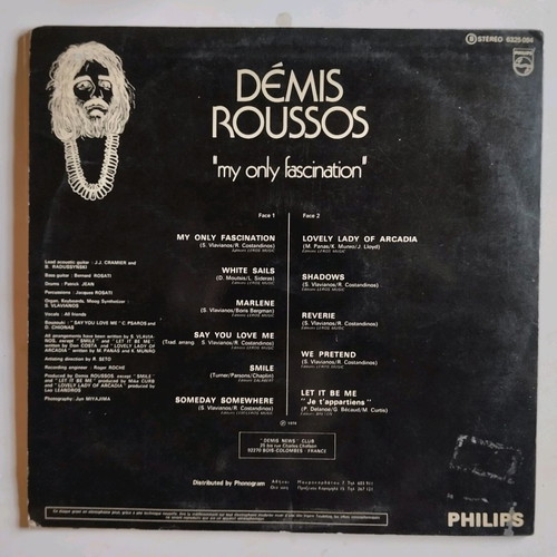 Demis Roussos My Only Fascination vinyl record used, Rock