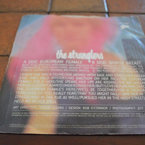 The Stranglers European Female 7'' single 45 rpm used, rock