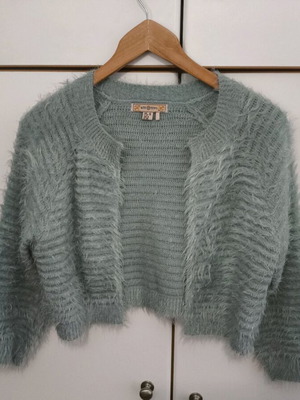 Attrattivo short women's cardigan like new, green, size S