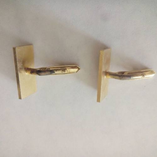 Vintage cufflinks used, gold-colored