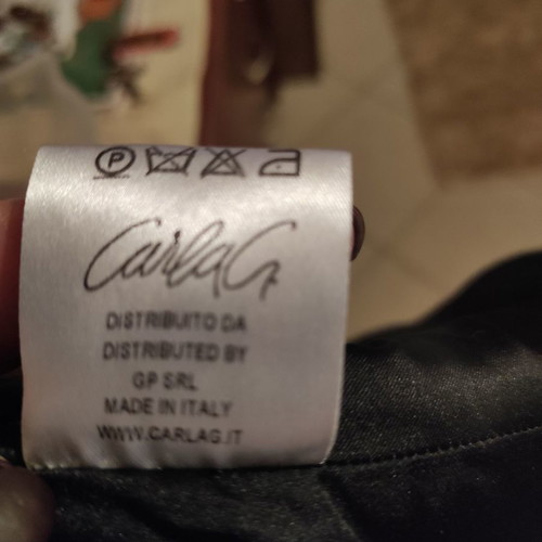 Carla C wool coat used, Italian, black, size M