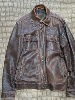 Jacket Jeep δερματινη μεταχειρισμένη, καφέ, μέγεθος XL