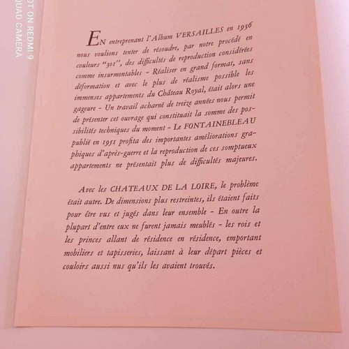 Les Châteaux de la Loire book like new, French, 1956 edition