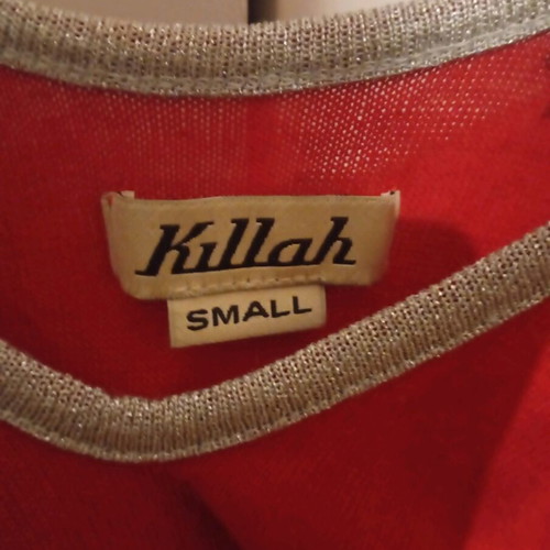 Killah evening blouse like new, red with silver details
