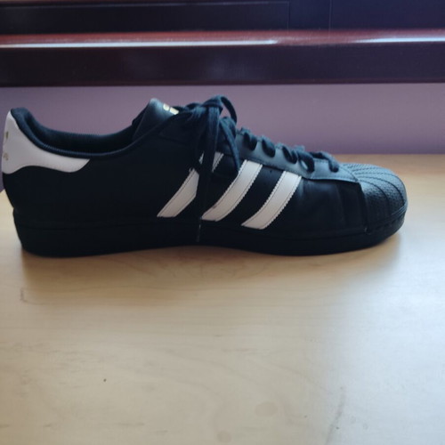 Adidas Superstar sneakers size 52.5, black and gold