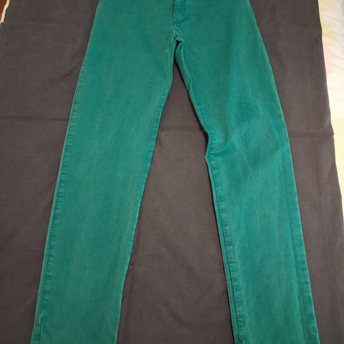 Green pants with elastic waist like new, size S
