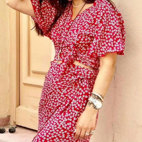 Wrap skirt and blouse set Resol like new, size M/L