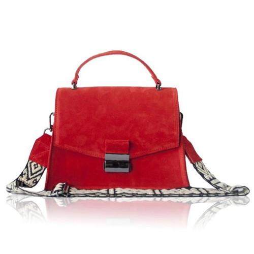 Bonendis Suede bag red like new, crossbody