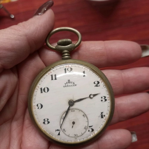 Tellus Granicer 1931 pocket watch used rare military