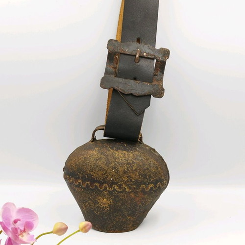 Original large old Swiss cowbell used