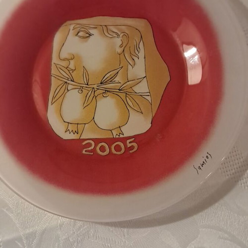 Collectible plates new from Samios, set of 4, Loumidis coffee