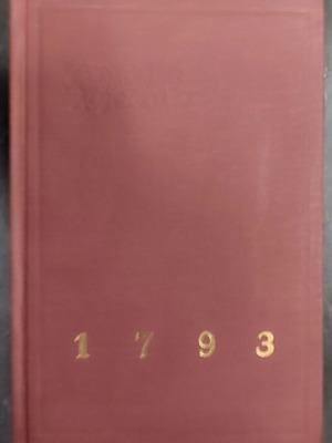 1793 book used, last work of Victor Hugo, hard cover