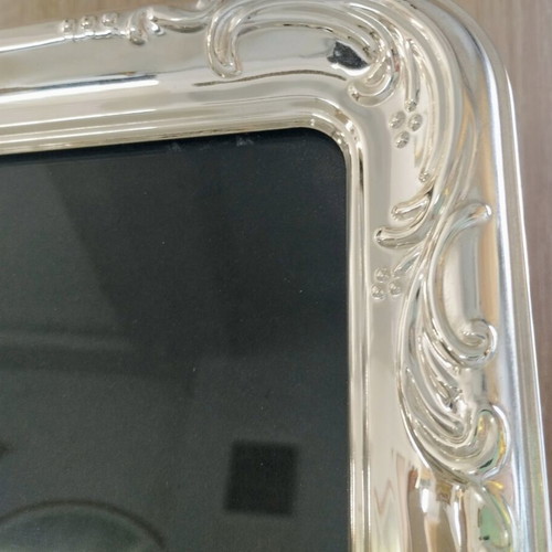 Vintage Large Silver Plated Photo Frame 32x27cm with Velvet Back