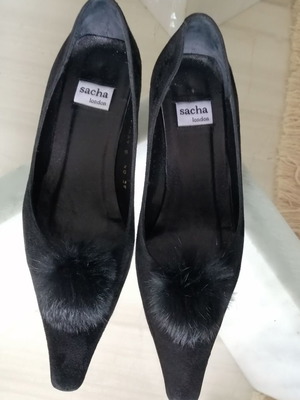 Sacha London pumps used, black, size 39 with kitten heel