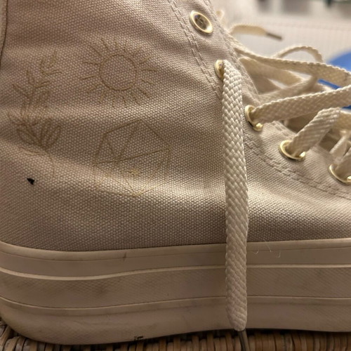 All Star Converse μπεζ μποτάκι δίπατο 37 σαν καινούργιο