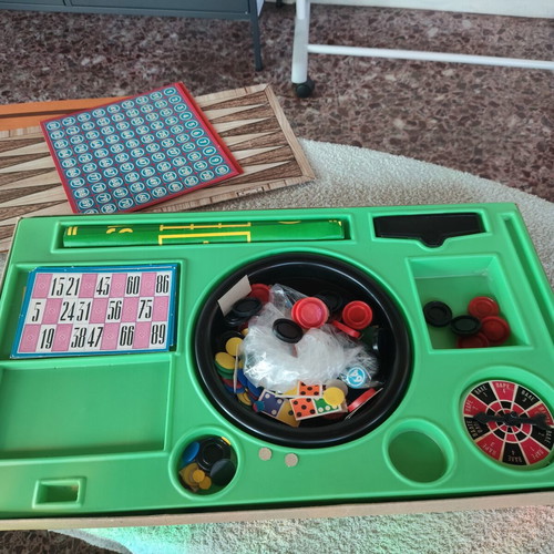Vintage Roulette and 6 Games set, Greek made, used