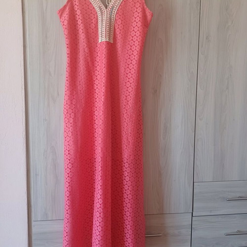 Gianni Rodini No4 abiye dress new, coral lace with slit