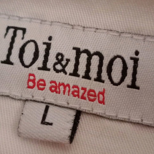 Denim jacket Toi&Moi used, size L, white