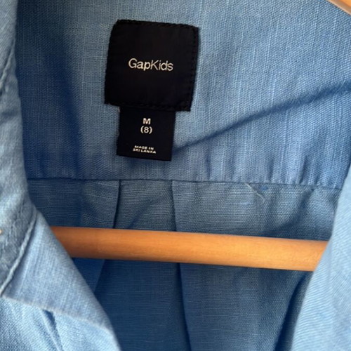 Gap kids linen shirt blue like new