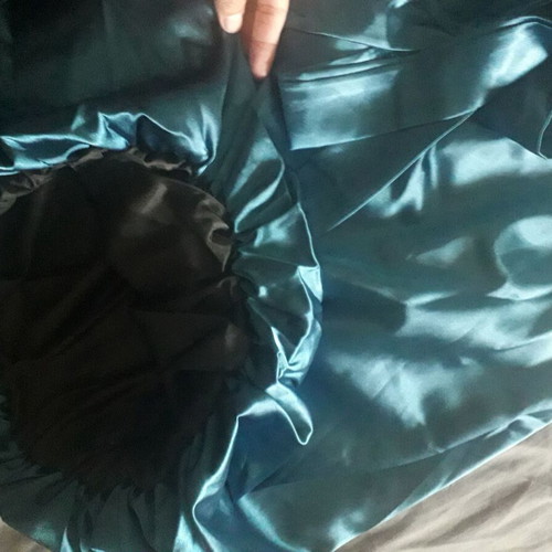 Box Now satin strapless dress cypress color like new