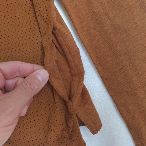 Majestic Filatures women's suede leather and cotton jacket blouse, size XS