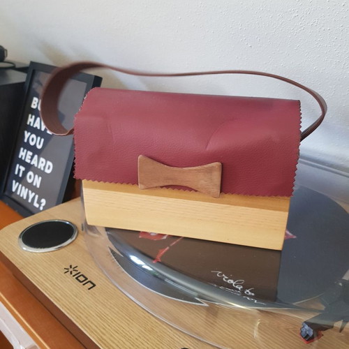Wooden handmade bag like new