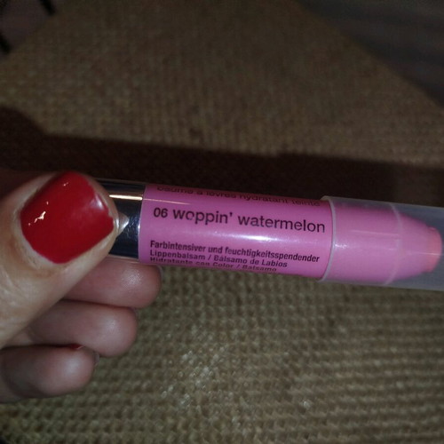 Clinique lip balm used, soft pink