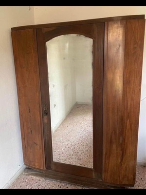 Antique wardrobe with mirror used