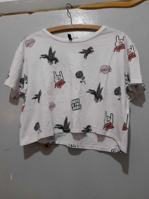 Cropped top H&M with Pegasus design size L white