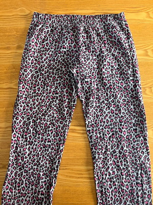Helios women's pyjama pants, leopard print fuchsia and grey, size Large